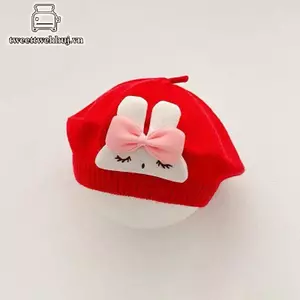 Nhíp Hoạt Hình Ngọt Ngào Thỏ Bé Mũ Nồi Mềm Cho Trẻ Sơ Sinh Tập Đi Mũ Nồi Thu Đông Mũ Màu Trơn Dễ Thương Ấm Áp Trẻ Em Bonnet Quà Tặng VN