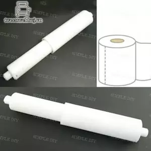 Nhíp Nhựa Trắng Thay Thế Bồn Cầu Cuộn Giá Đỡ Con Lăn Con Lăn Mùa Xuân VN
