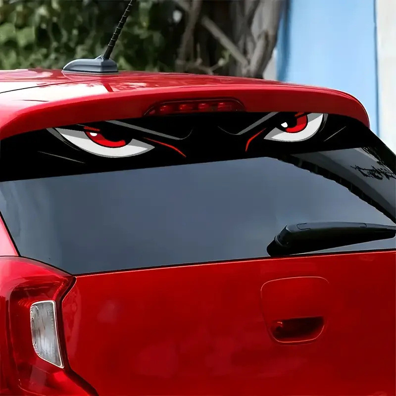 XE WINDSHIELD EYE STICKER 1Pc Chống Trầy Xước Chống Thấm Nước Tự Dính Họa Tiết Sống Động Dễ Dàng Dán Kiểu Dáng Bên Ngoài Có Thể Tháo Rời Phụ Kiện Trang Trí Tự Động