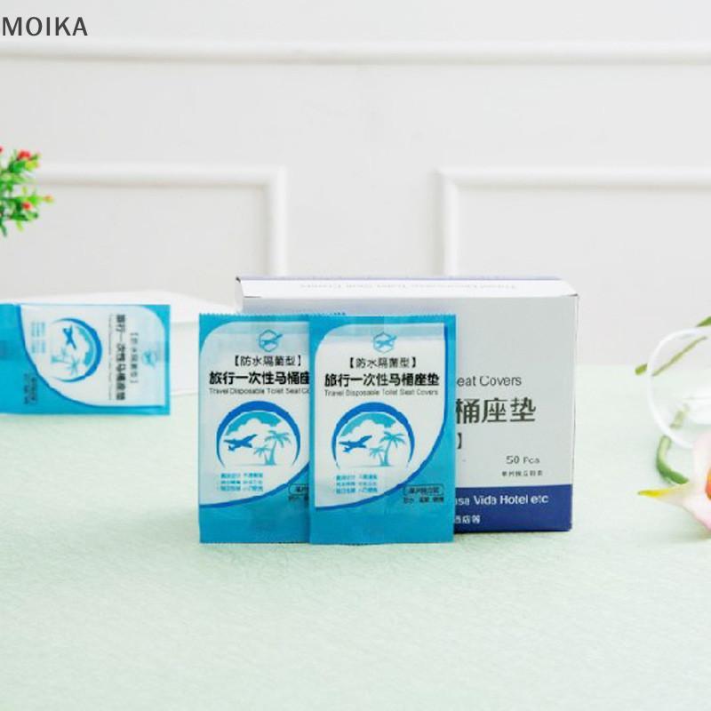 MOIKA 50 Chiếc Dùng Một Lần Du Lịch An Toàn PE Nhựa Vệ Sinh Ghế Thảm Đệm Thảm VN