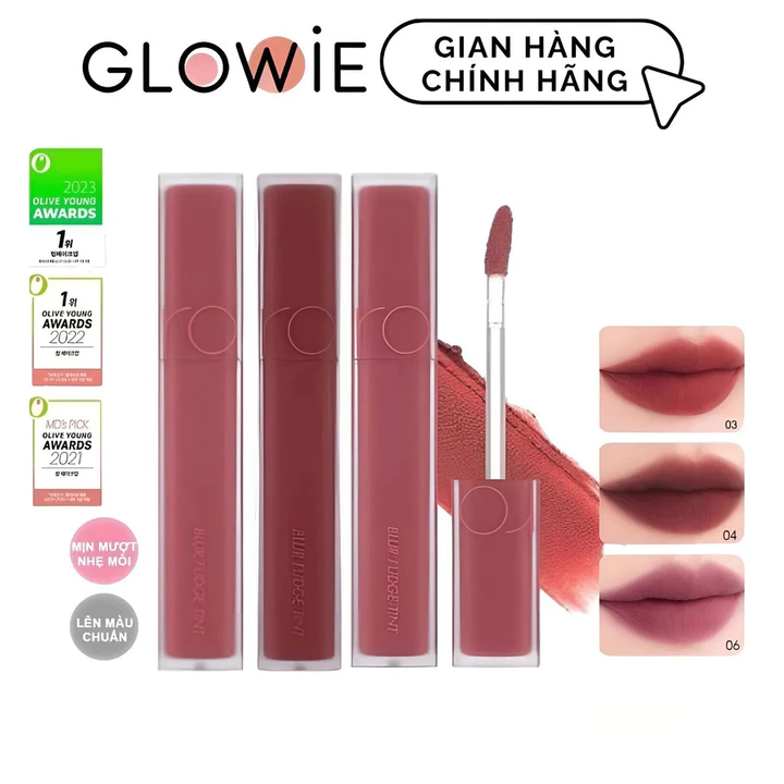 Son Kem Lì Romand Blur Fudge Tint 5g Mịn Lì Full Bảng Màu 01, 02, 03, 04, 06, 07, 13, 17, 18