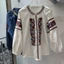 Phong Cách Bohemian Công Nghiệp Nặng Họa Tiết Hoa Áo Sơ Mi Nữ Rời Tay Đèn Lồng Retro Phong Cách Dân Tộc Tính Khí Hàng Đầu