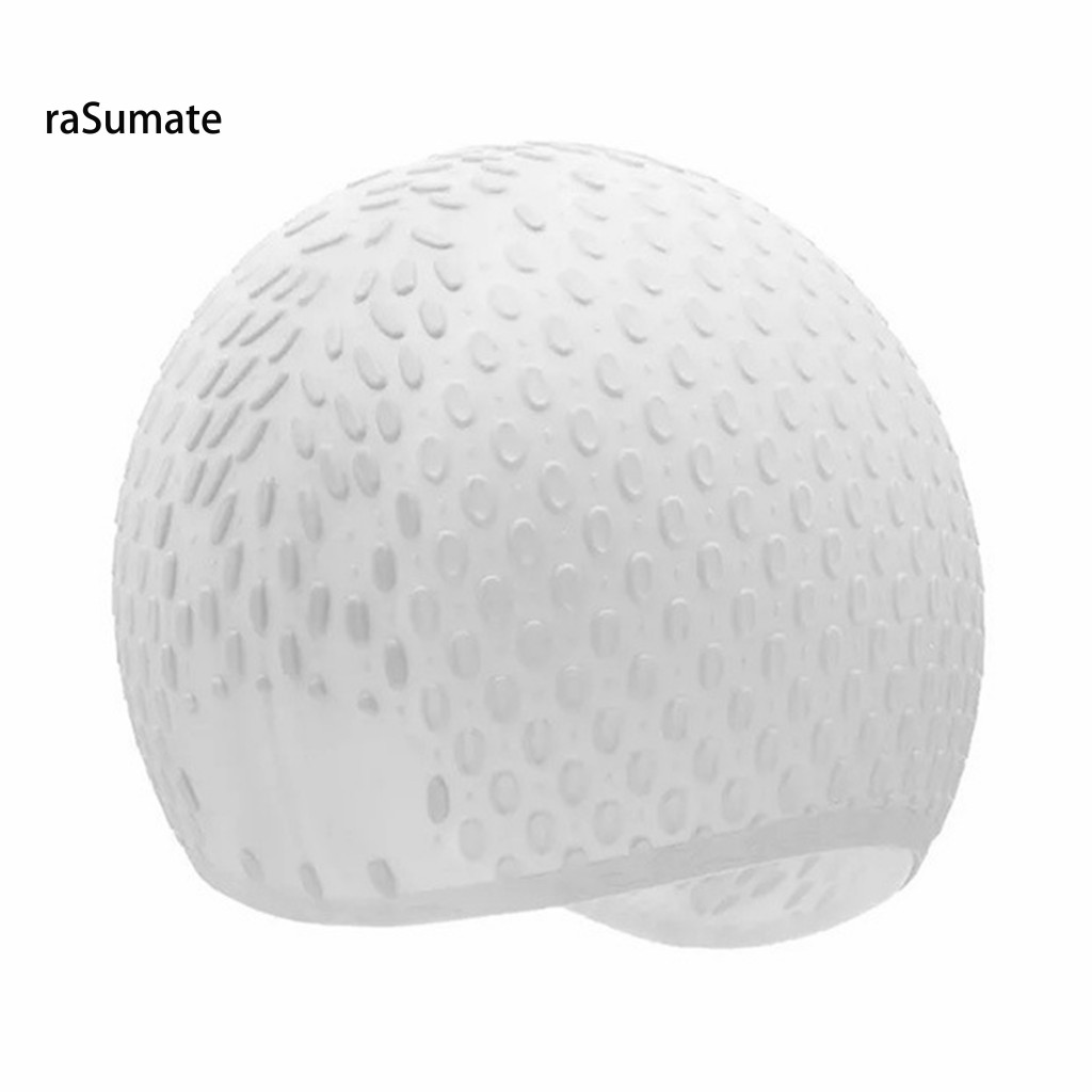 < rasumate > Mũ Bơi Có Bảo Vệ Tai Người Lớn Mũ Bơi Silicon Chống Thấm Nước Chống Trơn Trượt Mũ Bơi Co Giãn Cho Nam Nữ Mũ Tắm Màu Trơn Thích Hợp Cho Tóc Dài Và Ngắn