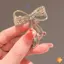 Thắt Nơ Kim Cương Giả Thổ Cẩm Nữ Đơn Giản Cá Tính Thời Trang Pin Phù Hợp Với Chống Nhẹ Xước Trang Sức Quà Tặng Mới