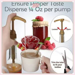 JRP 1 / 5 Chiếc Cà Phê 750ML Hộp Đựng Xi-rô Bơm Chất Lỏng Cho Xi-rô 10Ml Nước ép Chai Máy Bơm JRP