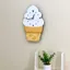 Hoạt Hình Kem Im Lặng Đồng Hồ Treo Tường Hình Nhà Phòng Ăn Treo Đồng Hồ Mùa Hè Sundae Trang Trí Cửa Hàng Món Tráng Miệng Nhà Đồng Hồ Treo Tường