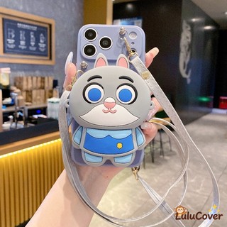Ốp lưng hình chú thỏ & cáo dễ thương 3D có dây đeo chéo cho OPPO Reno 15 14 Find X8 A6 A5 Pro Max mini 15C 15F F C X8s Plus A5x F31 Reno15 Phim hoạt hình thỏ mềm Ví đựng tiền xu Vỏ cặp đôi