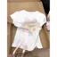 Milyfashion Trắng Chính Hãng Vai Ngắn Tay Áo Thun Mùa Hè Cotton Nguyên Chất In Nơ Ren-Up Top ZSCT