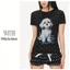 Milyfashion In Đầy Đủ Chấm Bi Con Chó Con Áo Thun Tay Ngắn Mỏng Hơn Nhìn Co Giãn Nóng Cô Gái Ngắn Top Mùa Hè Bé tee Ba Lê Phong Cách KLWQ