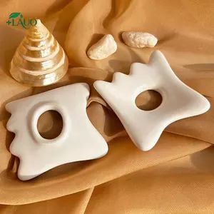 Springevenstar Gốm Sứ Cạo Mặt Dụng Cụ Gốm Gua Sha Ban Chống Lão Hóa Chăm Sóc Da Mặt Giảm quầng thâm Loại bỏ nếp nhăn Springevenstar