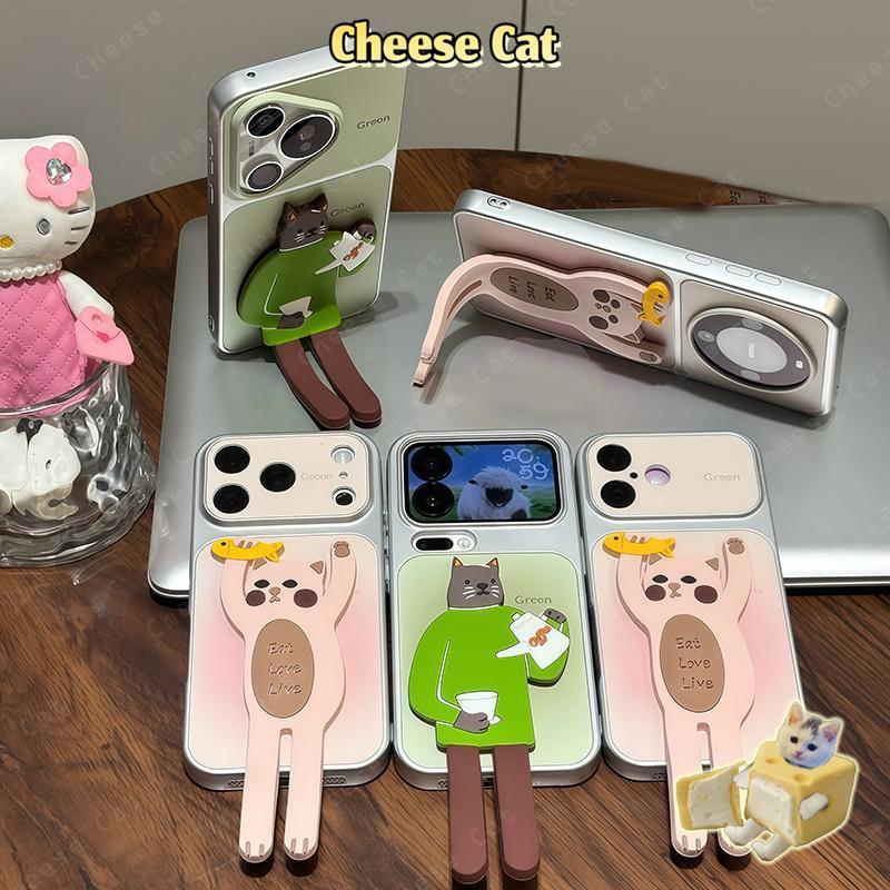 Ốp Điện Thoại Mèo Chân Dài Ốp Điện Thoại Da Cho iPhone 17 Pro Max 16 15 14 11 12 13 Pro Max Xs Max XR
