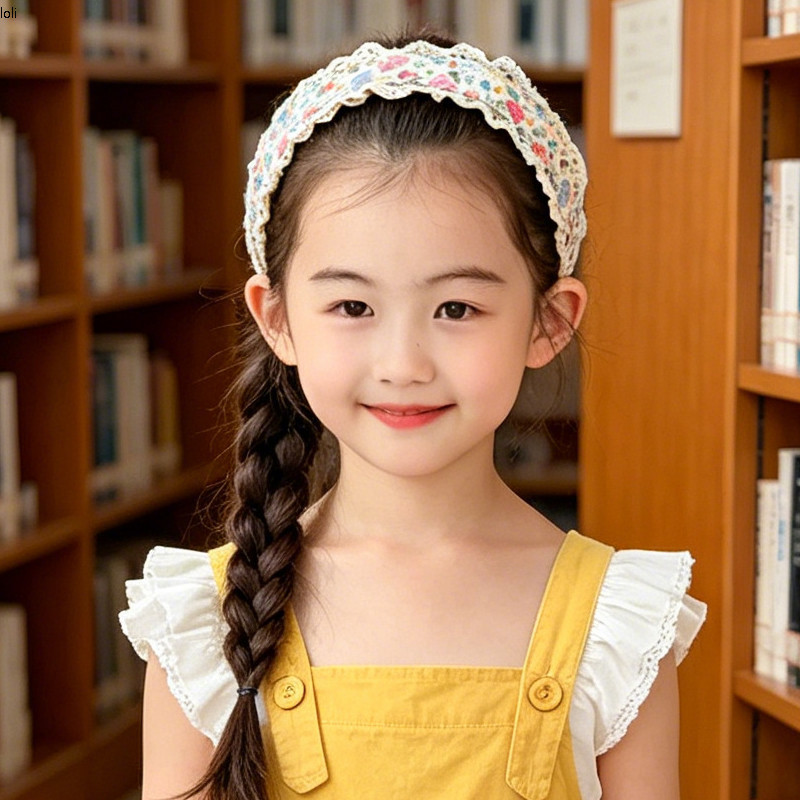 💋loli💋Băng Đô Miếng Dán Tóc Velcro Magic Dán Hoa Dễ Thương Thời Trang Hàn Quốc - Phụ Kiện Tóc