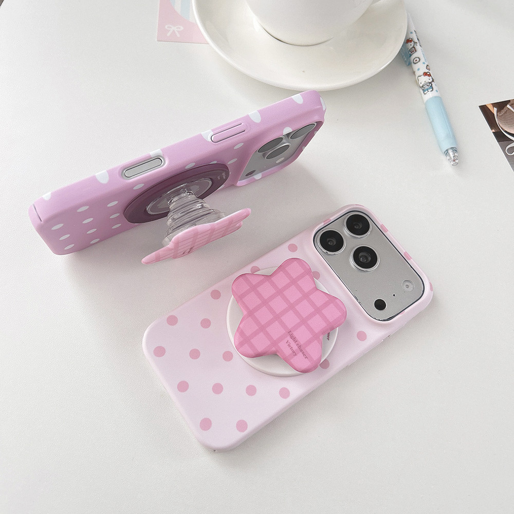 Vỏ từ tính cứng cho iPhone 11 11Pro 11ProMax 12 12Pro 12ProMax 13 13Pro 13ProMax 14 14ProMax 15 16E Plus air 17 17Pro 17ProMax Điểm chấm bi trắng mờ