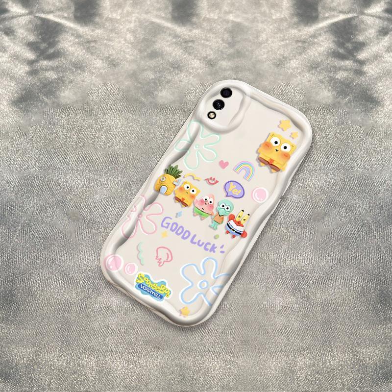 Thích hợp cho điện thoại thông minh Samsung A02 M02 A10 A10S M10 3D TPU mềm SpongeBob SquarePants Vỏ điện thoại chống sốc