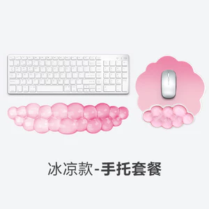 Miếng lót cổ tay silicon trong suốt hình đám mây, đệm kê tay văn phòng