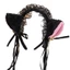 Mũ Tai Mèo Lolita cos Đen Trắng Ren Đầu Tua Rua Streamer Pure Desire Kẹp Tóc Ngọt Đầu Nữ HIUK
