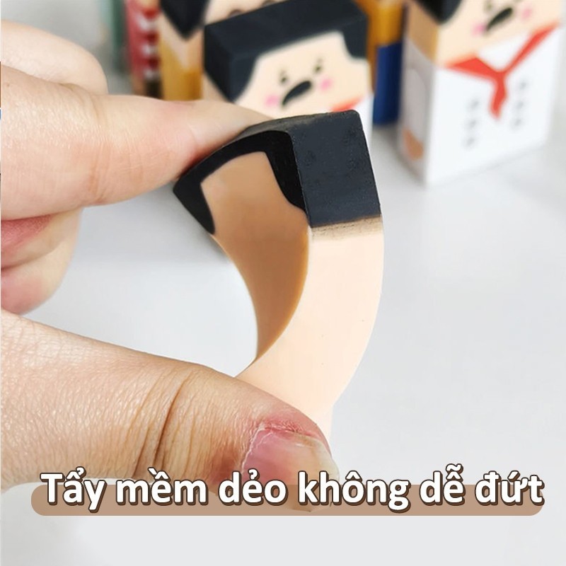 Gôm Tẩy Bút Chì Đầu Hói Tẩy Sạch Không Vụn Hình Ngộ Nghĩnh Phù Hợp Học Sinh Và Văn Phòng