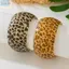 Vòng đeo tay bằng nhựa JVSUB, Thiết kế phóng đại Chất liệu nhựa Vòng tay in họa tiết da báo thời trang Phong cách cặp đôi mở rộng Vòng đeo tay mở rộng Phụ kiện bé gái