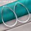 URMYLADY Bạc 925 Hình Bầu Dục Bông Tai Phẳng Cho Nữ Trang Sức Thời Trang Tiệc Cưới Quyến Rũ
