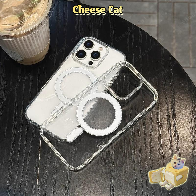 Ốp điện thoại từ tính trong suốt HD cho iPhone 14 15 16 Plus 17 Pro Max đơn giản cho iPhone 11 12 13 Pro Max Xs XR 7Plus