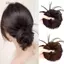 DELMER Tổng Hợp Scrunchies, Curly Chignon Dây Co Giãn Lộn Xộn Tóc Bun, Vintage Vô Hình Lông Tơ Giả Tóc Giả Miếng Tóc Nữ