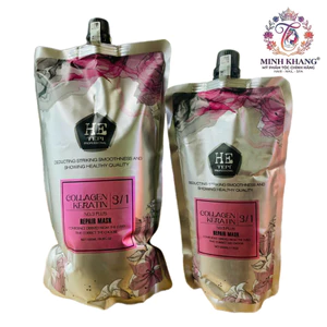 Kem ủ tóc siêu phục hồi HE TEPI COLLAGEN KERATIN Hair Repair Mask 1000ml [ MK ]