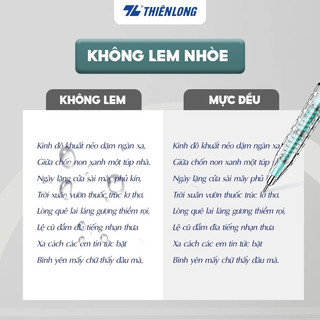 Combo 10 Bút Bi Thiên Long TL-105 Pro 027 Ngòi 0.5mm – Bút Bấm Thân Màu Pastel Thu Ngòi Thông Minh
