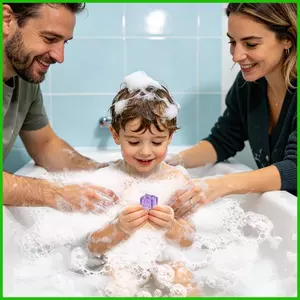Bồn Tắm Đồ Chơi Vui Nhộn Bật Sáng Có Thể Tái Sử Dụng Đồ Chơi Tắm Trẻ Em Khối Nổi Để Tắm Nước Chơi Bể Bơi Trong Nhà saixit2vn