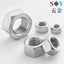 Chất liệu thép không gỉ 304 Lục giác Đai ốc đảo ngược Chủ đề mịn Đai ốc Bu lông Anh Mỹ Nắp vít Daquan M4M5M6M8M10M12M14M16M18-M24