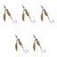 Mồi quay cánh quay vàng 6cm Nhẹ để sử dụng cá hồi Panfish Nước ngọt