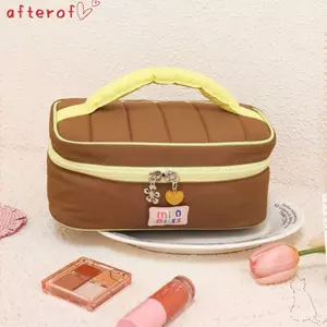 Túi xách mỹ phẩm du lịch AFOF, Túi xách lưu trữ dòng bé gái dung tích lớn|Túi đựng mỹ phẩm, Túi giặt màu tương phản cầm tay nhỏ tươi