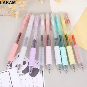 Bút trung tính LAKAM, Bút Gel mực đen / xanh / đỏ khô nhanh, Loại ép chống bụi bẩn 0,5mm Đầu bút bi Bút bi Văn phòng trường học