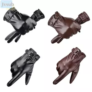 Găng tay da JVSUB Nam Full Finge Màn hình cảm ứng chống gió