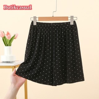 Quần short nữ in hình modal mùa hè eo cao Quần ngắn ống rộng bộ đồ ngủ mới mỏng co giãn thoáng khí quần short