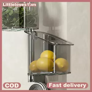 Littleloves1 Giỏ đựng đồ đa chức năng trong suốt Sắp xếp treo tường Ra cho phòng tắm Nhà bếp Phòng khách Tủ quần áo Giải pháp VN