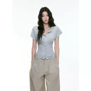 Áo thun ngắn tay cổ polo thời trang dành cho nữ Mùa hè Thiết kế phong cách mới Sense Slim-Fit Slimmer Look Hẹp
