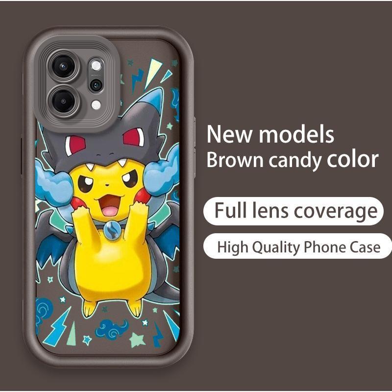 Ốp Lưng Cho OPPO Reno 6 8 10 11 12 13 14 15 F Pro Hoạt Hình Silicon Mềm TPU Pikachu Bulbasaur Pokémon Angel Eye Vỏ Điện Thoại Chống Sốc