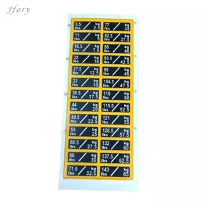 Nhãn xếp chồng trọng lượng Jfory Đề can màu đen Thiết bị tập thể dục Nhãn dán nhận dạng để tập luyện sức mạnh Sử dụng phòng tập thể dục tại nhà