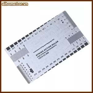 AIHOM Thước đo hành động dây thép không gỉ có độ chính xác cao cho đàn Guitar Bass Công cụ sửa chữa thiết lập nhạc cụ để hiệu chỉnh độ cao dây chính xác,