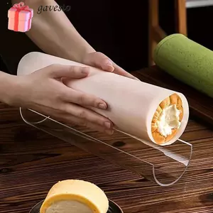 Bộ giữ định hình cuộn bánh GAVESTO, Khuôn làm bánh dày hình chữ U, Dụng cụ làm bánh hình bán nguyệt trong suốt