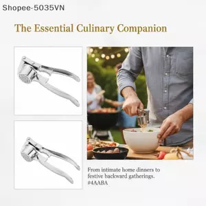 {AKIN} Máy ép tỏi, Máy ép tỏi nhà bếp chống rỉ cao cấp có tay cầm tiện dụng, Máy nghiền gừng có tay cầm tốt {a}