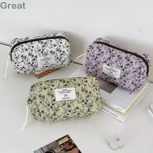 Túi đựng hoa tuyệt vời, Túi đựng bút vải nhung họa tiết hoa hồng, Bút chì hoa tươi đa chức năng nam nữ