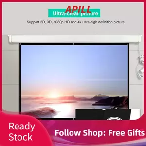 Apill Màn hình máy chiếu HD 84 inch 16:9 Phim 3D di động Màn hình treo tường có thể gập lại cho bữa tiệc tại nhà Lớp học văn phòng
