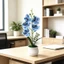 {WELV}Artificial Orchid Potted Plant 29cm Elegant Phalaenopsis Design for Small Spaces