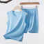 Trẻ Em Modal Bộ Đồ Ngủ Bé Trai Homewear Mỏng Phong Cách Mùa Hè Áo Vest Phù Hợp Với Băng Lụa Bé Trai Quần Short Cho Bé