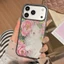 Ốp Điện Thoại Mèo Hoa Mạ Vàng Cho iPhone 17 Pro Max 16 15 14 13 Vỏ Bảo Vệ Chống Sốc