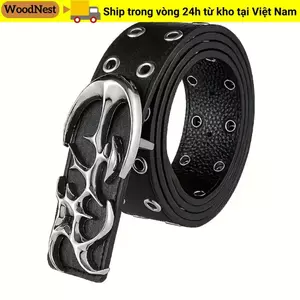 Thắt Lưng GỖ, Punk Rỗng Khóa Thắt Lưng, Thời Trang Có Thể Điều Chỉnh Da PU Thông Thường Dây Đeo Eo Trang Trí Phụ Kiện