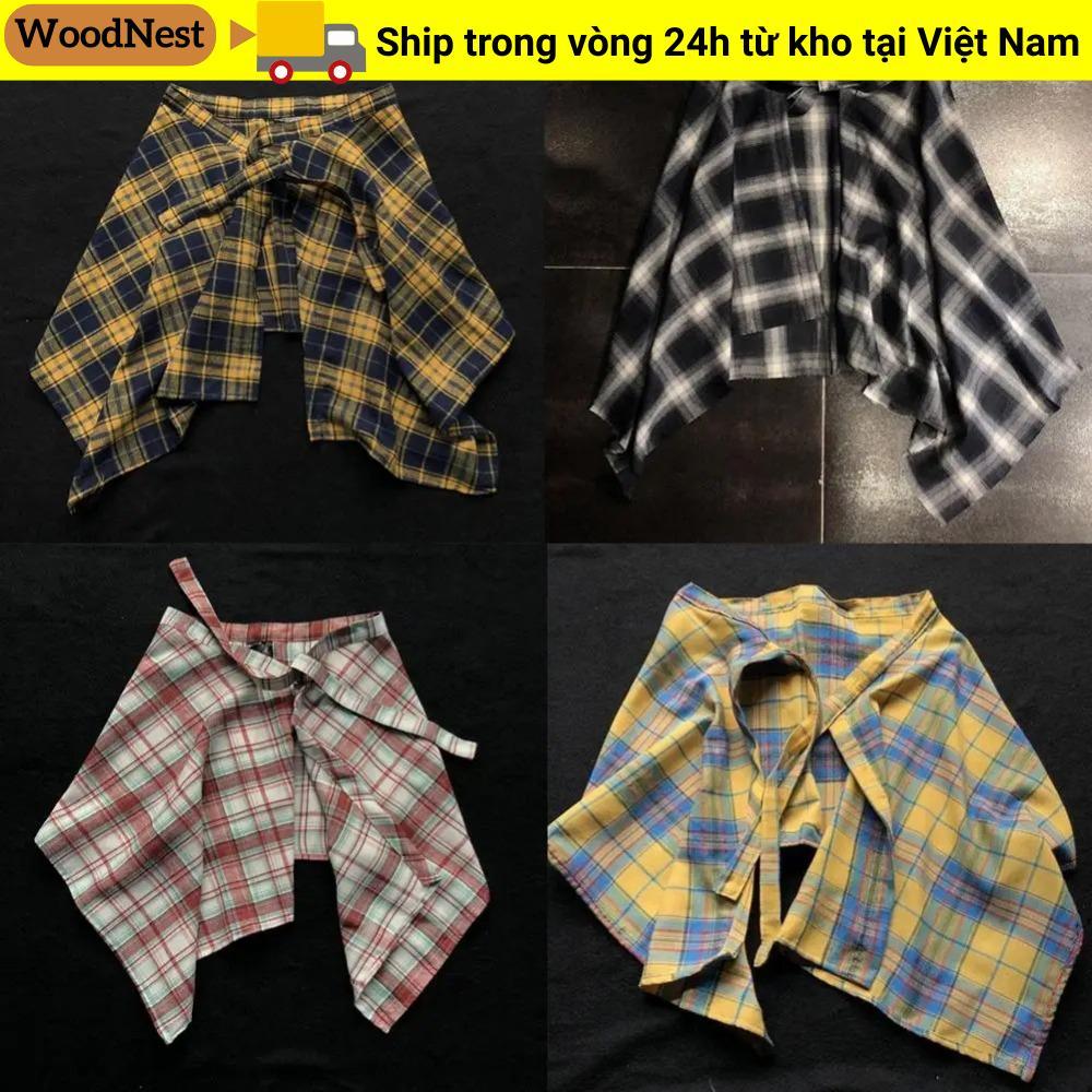 WOODNEST Nữ Váy Kẻ Sọc, Nơ Nơ Không Đều Áo Sơ Mi, Retro Co Giãn Xanh Trắng Lưới Mini Chữ a Váy Ngắn Bé Gái Dạo Phố