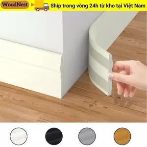 Ván chân tường WOODNEST, Viền đúc chống va chạm tự dính, Dây ốp chân tường linh hoạt dày DIY Trang trí nội thất