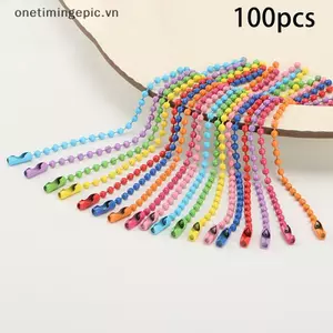 VFZ 100 Chiếc Bóng Hạt Dây Xích Phù Hợp Với Móc Chìa Khóa / Búp Bê / Nhãn Tay Thẻ Kết Nối Cho DIY Vòng Tay Trang Sức Làm Phụ Kiện 10cm OTE